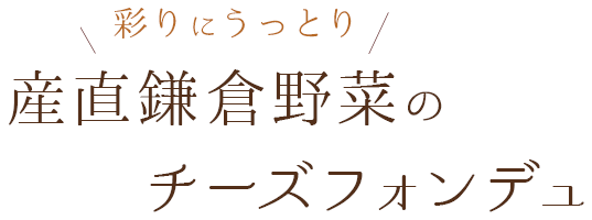 産直 鎌倉野菜のチーズフォンデュ